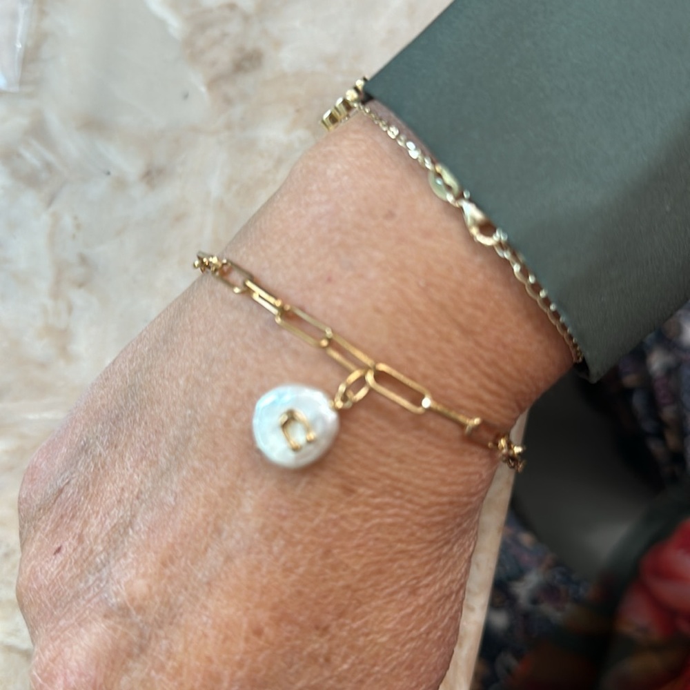 Coach 14 Kt gold over sterling silver mother pearl bracelet New 🆕 - Picture 7 of 7